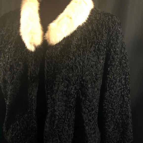 Vintage Pam Stewart Mohair Fox Collar Jacket - Picture 2 of 6